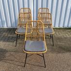 Set van 5 rotan eetkamerstoelen, Antiek en Kunst, Ophalen