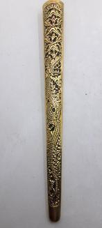 Goudkleurige Pendok Tatahan Naga Yogyakarta – Keris PNY03, Verzenden