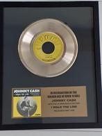 Gouden plaat Johnny Cash I walk the line single, Ophalen of Verzenden, Zo goed als nieuw