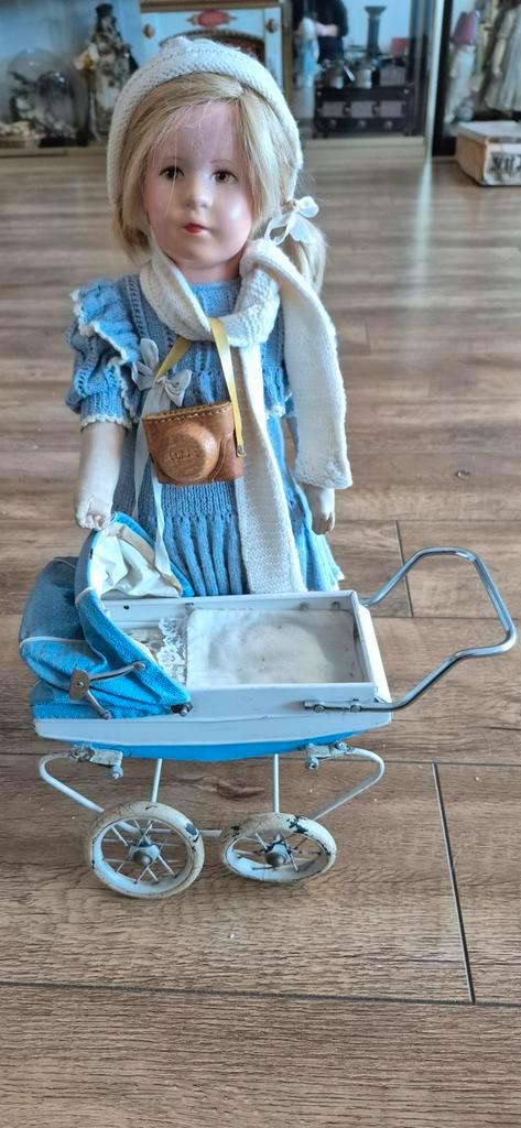 Antiek Kathe Kruse Poppenwagentje, Antiek en Kunst, Antiek | Speelgoed, Ophalen of Verzenden