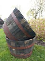 Houten Bloembak Plantenbak Vat 50 liter, Nieuw, Rond, Hout, 30 tot 60 cm