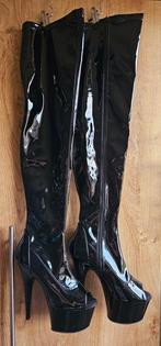 Pleaser Adore 3011 Peeptoe - US11, Kleding | Dames, Schoenen, Hoge laarzen, Verzenden, Zwart, Pleaser