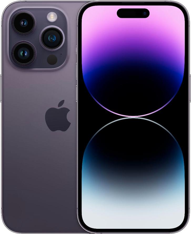Apple iPhone 14 Pro 128GB Deep Purple / Compleet in Doos, Telecommunicatie, Mobiele telefoons | Apple iPhone, Gebruikt, 128 GB