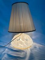 Vintage glazen tafellamp met 2 lichtbronnen, Ophalen of Verzenden, Gebruikt, Glas, Minder dan 50 cm