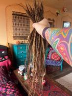 50 nieuwe bruin/donkerblond human hair dread extensions 250€, Ophalen of Verzenden, Nieuw, Pruik of Haarverlenging
