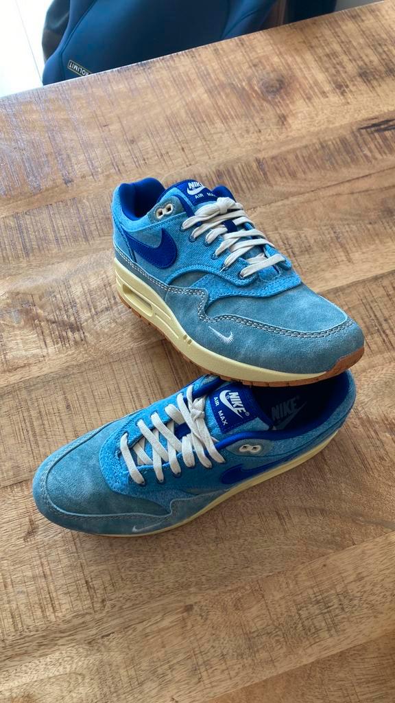 Nike Air Max 1 Premium "Dirty Denim" 44, Kleding | Heren, Schoenen, Nieuw, Sneakers of Gympen, Blauw, Ophalen of Verzenden