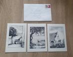 3 x kaart van tekening John Baselmans - Basselmans, Ophalen of Verzenden