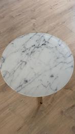 Sohome Salontafel 'Cay' wit marmer 80cm, kleur goud, Ophalen, 50 tot 100 cm, Rond, 50 tot 100 cm
