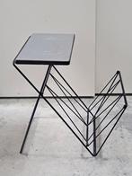 Inklapbare bijzettafel, jaren 60, Minder dan 55 cm, Gebruikt, Mid century, Metaal of Aluminium