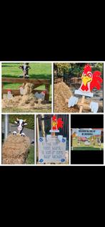 Te huur vrolijke straatversiering met thema boerderij deel 2, Hobby en Vrije tijd, Feestartikelen | Verhuur, Ophalen