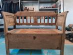 Antiek houten bank met klep 142x87x42 cm, Antiek en Kunst, Antiek | Meubels | Stoelen en Banken, Ophalen