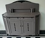 Taupe / grijze Buffetkast uit grootmoederstijd, Ophalen, Gebruikt, 100 tot 150 cm, 100 tot 150 cm