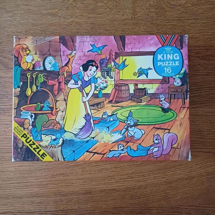 Vloerpuzzel Sneeuwwitje en de 7 dwergen, Kinderen en Baby's, Speelgoed | Kinderpuzzels, Gebruikt, 10 tot 50 stukjes, Ophalen of Verzenden