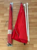 Twee rode parasollen., Tuin en Terras, Ophalen of Verzenden, Zo goed als nieuw