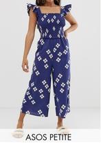 Polka dots jumpsuit (ASOS petite), Blauw, Ophalen of Verzenden, Maat 34 (XS) of kleiner, Asos