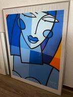 Jacqueline Schäfer Vrouw in Blauw nr.74/99 gesigneerd, Ophalen