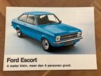 Ford Escort mk2 brochure 8/75, Verzenden, Zo goed als nieuw, Ford