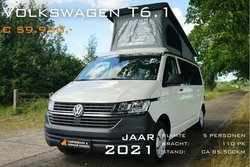 Volkswagen T6.1  5-persoons Camper bj 2021 euro 6, Caravans en Kamperen, Campers, Bedrijf