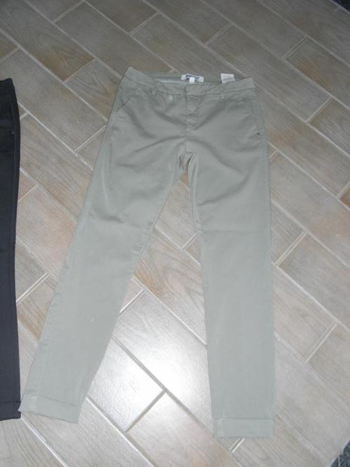 NICKJEAN chino/broek regular rise mt 38, licht groen ZGAN!, Kleding | Dames, Broeken en Pantalons, Zo goed als nieuw, Maat 38/40 (M)