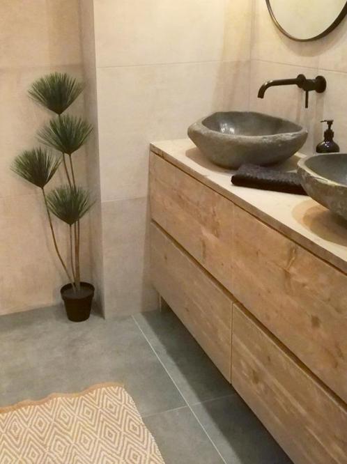 Badmeubel Marlou 2 laden OP MAAT GEMAAKT, Huis en Inrichting, Badkamer | Badkamermeubels, Nieuw, Wastafelkast, Minder dan 100 cm