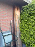 Douglas palen 15x15 met inkeping 215 hoog, Ophalen, Gebruikt, Palen, Hardhout