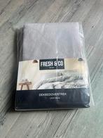 Fresh & Co Flanellen Dekbedovertrek Grijs 1-persoons, Eenpersoons, Dekbedovertrek, Nieuw, Ophalen of Verzenden