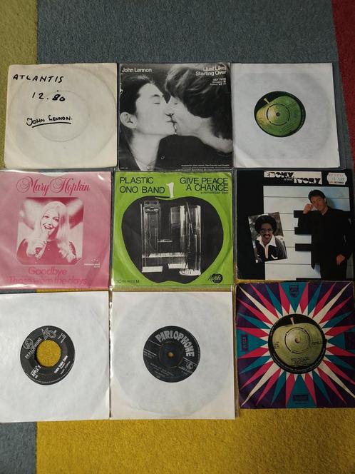 singles Beatles John Lennon Mary Hopkins Paul McCartney, Cd's en Dvd's, Vinyl Singles, Gebruikt, Single, Pop, 7 inch, Ophalen of Verzenden