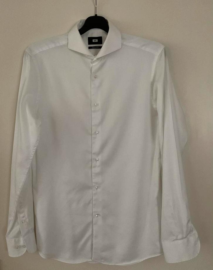 Wit overhemd (WE) maat L, Kleding | Heren, Overhemden, Zo goed als nieuw, Wit, Ophalen of Verzenden