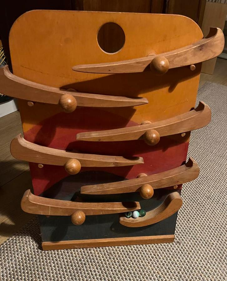 Houten Knikkerbaan - Antroposofisch Speelgoed, Antiek en Kunst, Antiek | Speelgoed, Ophalen of Verzenden
