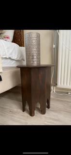 Twee mooie Oosterse/arabische bijzettafels / nachtkastjes, Minder dan 55 cm, Gebruikt, Hout, Ophalen