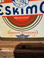 Vintage Eskimo Anti-Gel Blik - Reclame Emaille, Ophalen of Verzenden
