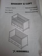 Kidsmill Shakery 2 140x70, baby+juniorbed in 1+matras, Ophalen, Gebruikt, Ledikant