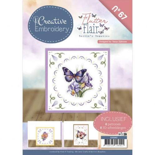 Creative Embroidery 67 Flutter Flair Berrie's Beauties CB100, Hobby en Vrije tijd, Kaarten | Zelf maken, Nieuw, Overige typen