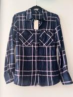 HEMA 100% viscose geblokte overhemdblouse - maat S - nieuw, Blauw, Nieuw, Ophalen of Verzenden, Maat 36 (S)