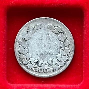 VERSCHILLENDE JAREN 25 cent Wilhelmina 'Loshangend Haar' beschikbaar voor biedingen