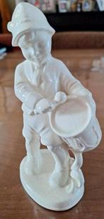 Antiek Porseleinen Jongen met Trommel Beeldje Sitzendorf, Antiek en Kunst, Ophalen