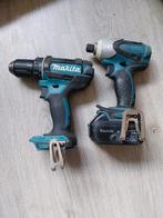 Makita set, Doe-het-zelf en Verbouw, Gereedschap | Boormachines, Ophalen of Verzenden, Zo goed als nieuw, 600 watt of meer