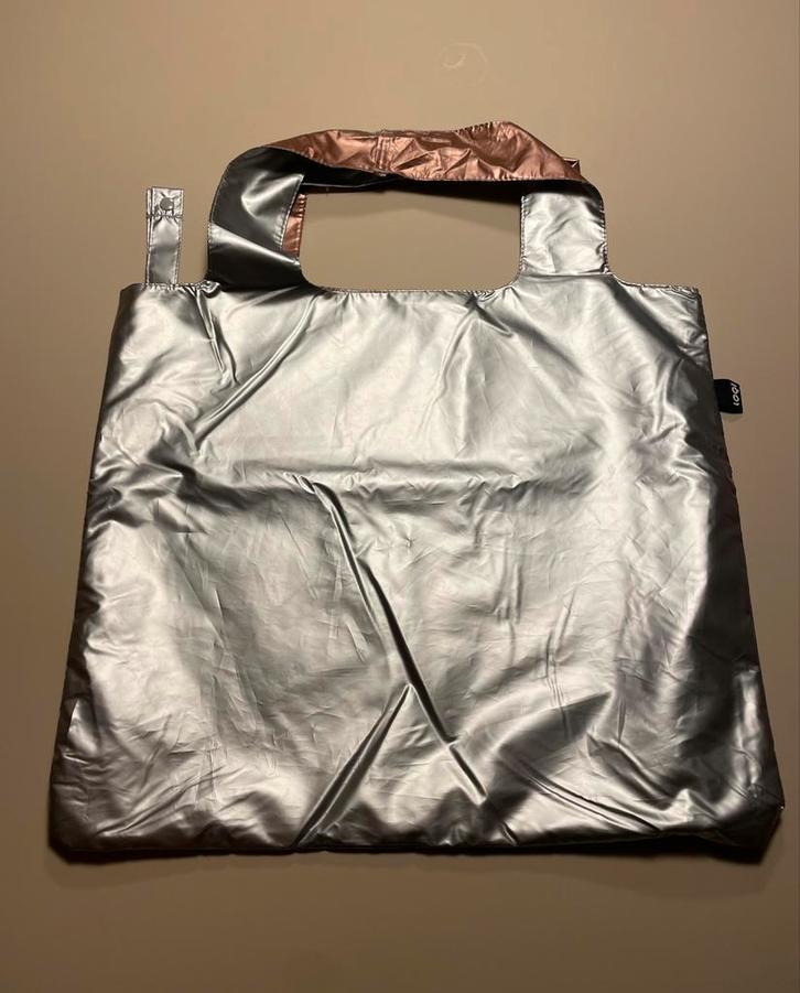 LOQI metallic zilverkleurige totebag shopper NIEUW, Sieraden, Tassen en Uiterlijk, Tassen | Damestassen, Nieuw, Shopper, Roze