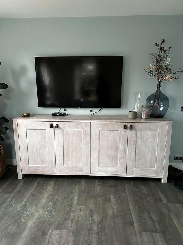 Eikenhouten dressoir zware kwaliteit, Huis en Inrichting, Kasten | Dressoirs, Gebruikt, 200 cm of meer, 50 tot 75 cm, Ophalen