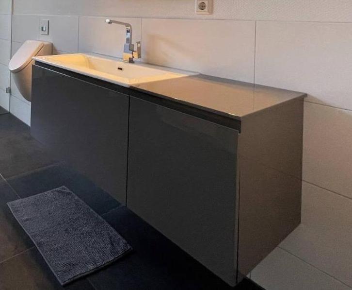 Design wastafel met onderkast, wasbak, kraan Grohe Inda, Doe-het-zelf en Verbouw, Sanitair, Wastafel, Ophalen of Verzenden