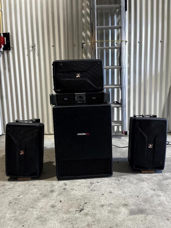 Proel SW115HA FLASH8P HP-X 1200 geluidsset, Muziek en Instrumenten, Versterkers | Keyboard, Monitor en PA, Gebruikt, P.A., Ophalen