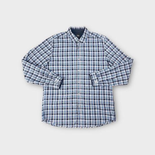 Hugo Boss heren overhemd Maat L., Kleding | Heren, Overhemden, Gedragen, Halswijdte 41/42 (L), Blauw, Ophalen of Verzenden