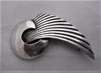 Ari D.Norman. Space age zilveren broche, uitgebreid gemerkt, Sieraden, Tassen en Uiterlijk, Ophalen, Zo goed als nieuw, Zilver