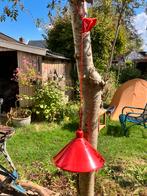 Oude rode emaille hanglamp, Ophalen of Verzenden