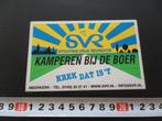 sticker SVR Kamperen bij de boer Krek dat is 't 083-352741, Verzamelen, Stickers, Ophalen, Zo goed als nieuw, Bedrijf of Vereniging
