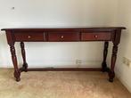 Notenhouten sidetable met 3 lades, Huis en Inrichting, Ophalen, Gebruikt, 100 tot 150 cm, 25 tot 50 cm
