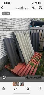 Gratis golf platen, Doe-het-zelf en Verbouw, Dakpannen en Dakbedekking, Ophalen, Steen of Klei, Zwart, Zo goed als nieuw