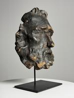Klassiek Sculptuur Hoofd Zeus / Hercules op standaard, Ophalen, Gebruikt