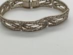 C470 Prachtige zilveren filigrain paneel armband, Ophalen of Verzenden, Zilver, Armband