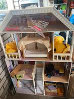 Poppenhuis met inrichting, Kinderen en Baby's, Speelgoed | Poppenhuizen, Ophalen, Gebruikt, Poppenhuis
